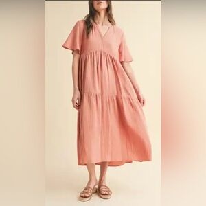 Women’s Umgee pink Boho dress L